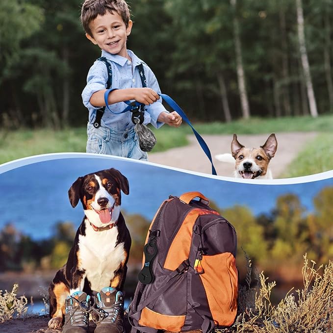 Dog Poop Bag Holder for Leash Waste Bag Carrier Dog Poop Bag Dispenser for Walking Running Bicycle Accessory 4 Pieces