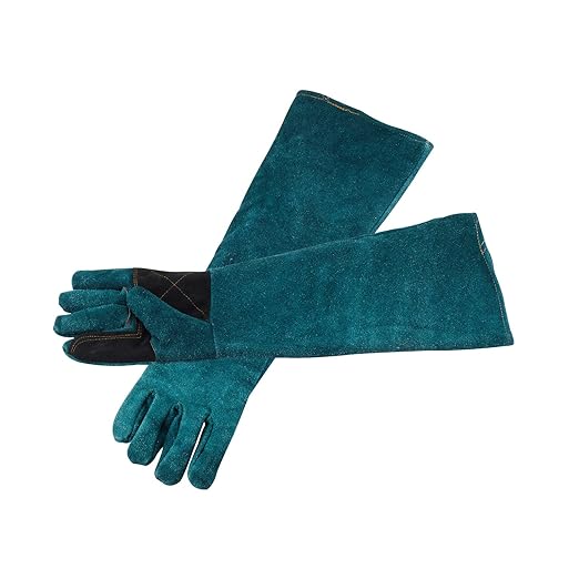 AOWPFVV Animal Handling Gloves Bite Proof Leather Dog Cat Scratch Bird Falcon Grabbing Reptile Squirrel Snake(Large,23.6in)