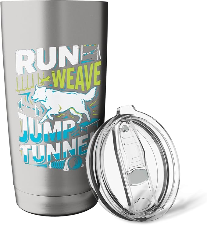 Run Weave Jump Tunnel Dog Agility Stainless Steel Insulated Tumbler