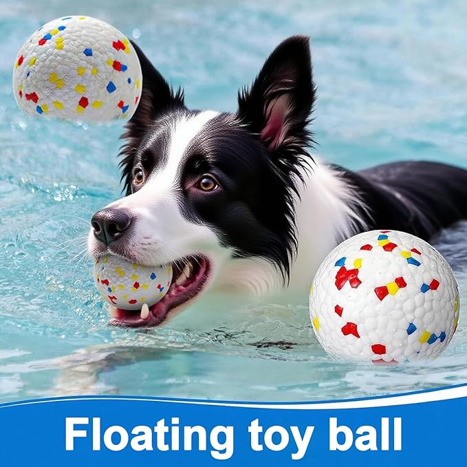 6 Pack Dog Balls, Specially Designed for Dogs that Like to chew, 2.2inch Stain-Resistant/Easy-Clean White Balls, Perfect for 2.2 Inch Automatic Dog Ball Launcher (ETPU Material)