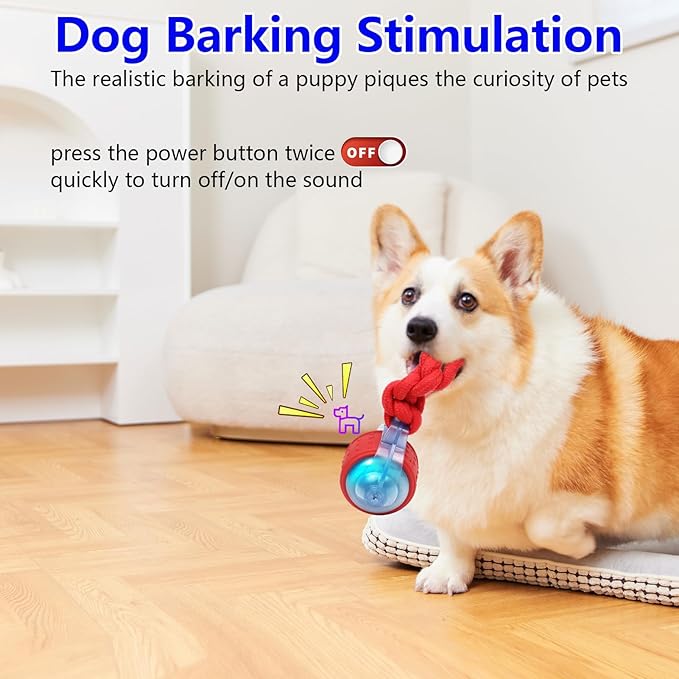 Oxawo Interactive Dog Toys Pet Busy Balls Wiggles Ball for Medium & Small Dogs Keep Dogs Busy