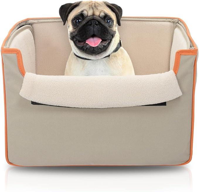 CO-PILOT Dog Car Seat, Foldable Dog Booster Seat for Small Dogs, Dog Car Harness