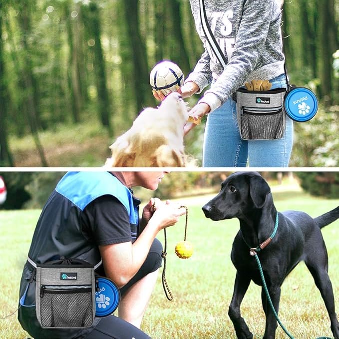 PETAMI Dog and CAT Treat Pouch, Heather Gray
