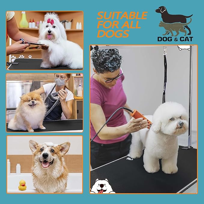36" Professional Dog Pet Grooming Table Adjustable Heavy Duty Portable w/Arm & Noose & Mesh Tray