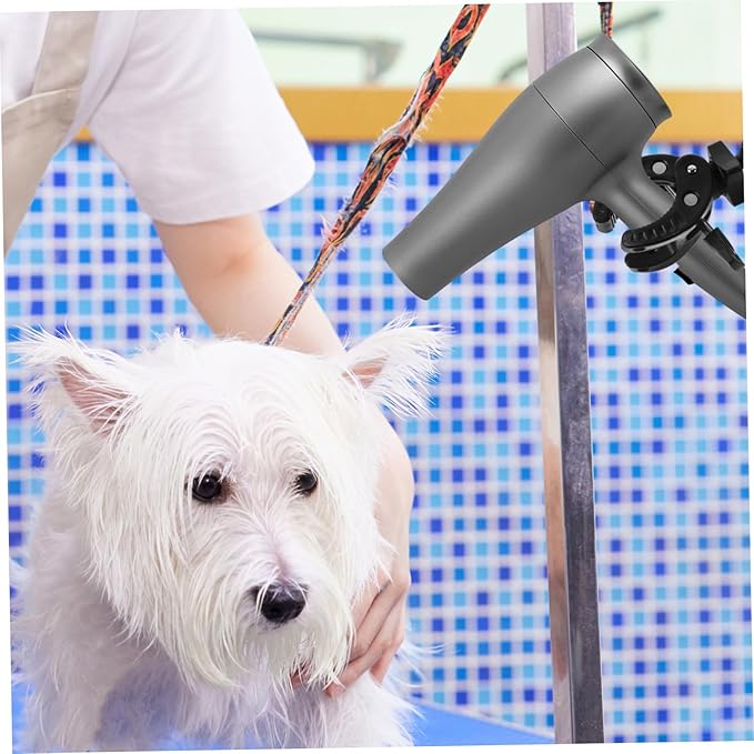 LIFKOME Dog Hair Dryer Bracket with 360 Rotating Clamp Hands-Free Holder Adjustable Floor Stand for Pet Grooming Table Home and Salon Use