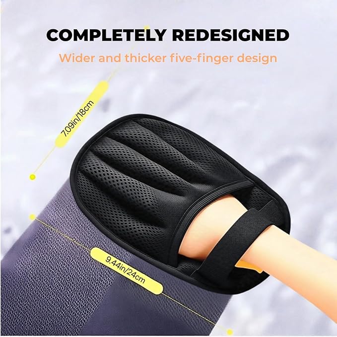 Pet Hair Removal Glove for Dogs & Cats, Newly Upgraded Reusable Electrostatic Pet Hair Glove, Magic Brush Pet Hair Remover Comes with Nail clippersTool for Clothing, Couch, Carpet, Car Seat