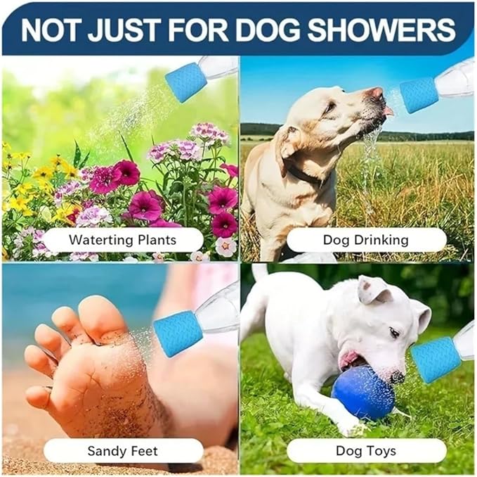 2pcs Adjustable Silicone Pet Shower Head - Portable Grooming Tool for Dogs and Cats, Ideal for Indoor and Outdoor Bathing(Blue)
