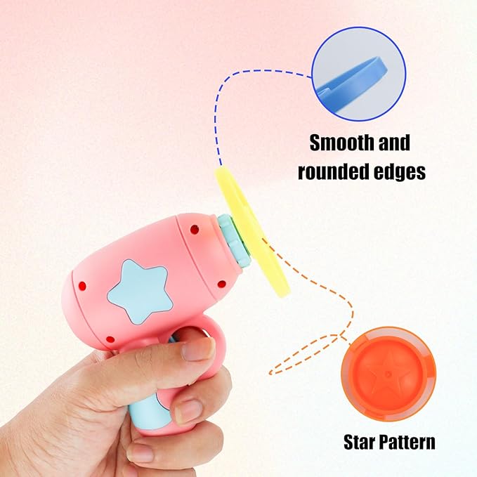 Andiker 16 PCS Cat Fetch Toy Refills, Colorful Interactive Kitten Toy with Plastic Flying Propellers for Cat Enrichment, Flying Saucer Toy for Cats for Training and Chasing (16 pcs)