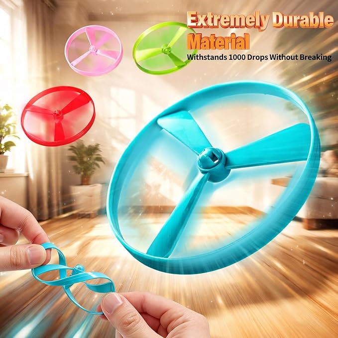 BABORUI Cat Toy Disc Launcher, Rechargeable Interactive Cat Fetch Toy Launcher with 16 Flying Discs, Flying Enrichment Toys for Indoor Bored Kittens & Adult Cats (Yellow+White)