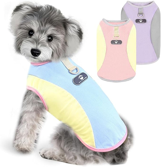 3 Pack Dog Cooling Vest with D-Ring Dog Tshirt Sun Protection Small Puppy Clothes for Girls Boys Stretchy Shirts for Dogs Lightweight Breathable Shirt French Bulldog Frenchie Dachshund Clothes