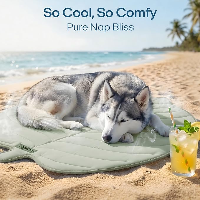 Vagascape Dog Cooling Mat, Washable Pet Cooling Mat, 47" x 45" Thick & Durable Large Cooling Mat for Dogs, Portable Foldable Premium Cooling Pad for Indoor, Outdoor, Travel, Camping, Patio and Beach
