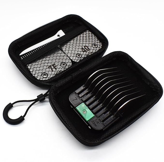 Professional A5-Style Animal Clipper Stainless Steel Color-Coded Snap-on Attachment Guard Guide Comb, 1/8"-1" Compatible with Wahl KM Series Oster A5 Andis Detachable Blade Pet Dog Groomers (#7-7/8")