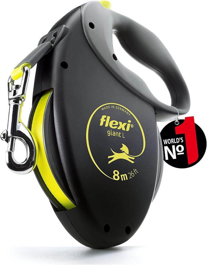 Bogdahn International Flexi Giant Neon Tape Dog Lead (8M) (Large/50kg)