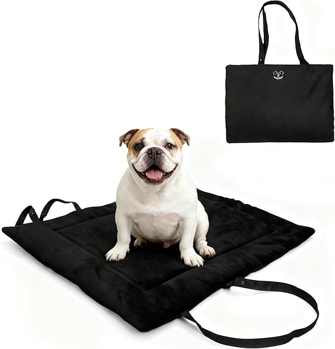 Portable Dog Mat, Waterproof Outdoor Pet Mat for Camping Sleeping, Pet Cushion Pad with Handle for Small Dogs, Outdoor Training Dog Bed for Puppies, Easy to Carry, Super Soft