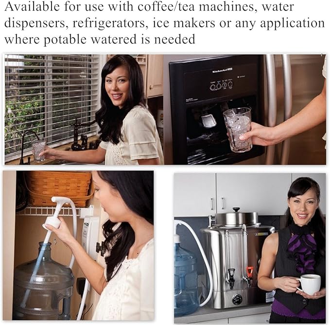 LIYUAN Bottled Water Dispenser Pump System 110V 40psi for Home/Office Kitchen Refrigerator Ice Maker Faucet Coffee/Tea Maker Single Inlet (Bottle Not Included)