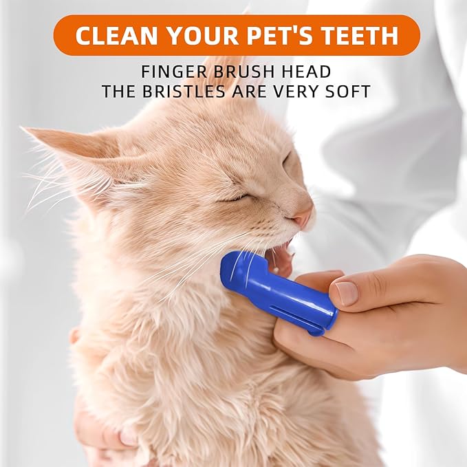 20Pcs Dog Finger Toothbrush with Soft Nylon Bristles Dog Toothbrush Finger Dog Teeth Cleaning Tool Pet Dental Care Toothbrush for Puppies Dogs Kittens Cats