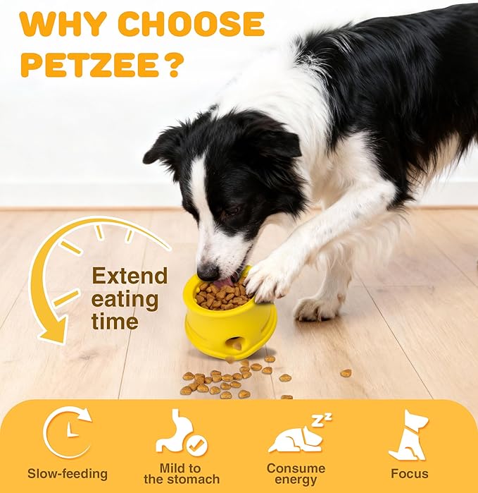 Rubber Dog Enrichment Toys, Stuffable Interactive Dog Toys to Keep Them Busy - Puzzle Slow Feeder & Anxiety Relief & Long-Lasting - Frozen Dog Licking Toy, Dishwasher Safe, Lemon, M