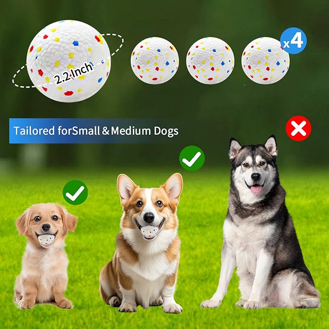 MEKAPLE Automatic Dog Ball Launcher with Barking Function, Auto+Manual Mode Interactive Dog Fetch Toy with 4 Adjustable Distances, Dog Balls Thrower for Small & Medium Dogs, with 4 Durable ETPU Balls