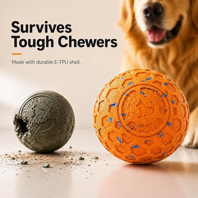 Interactive Dog Ball for Medium & Large Dogs, Automatic Moving Dog Toy with Motion Activation, USB Rechargeable Self Rolling Ball for Boredom Relief, Indoor Exercise & Independent Play