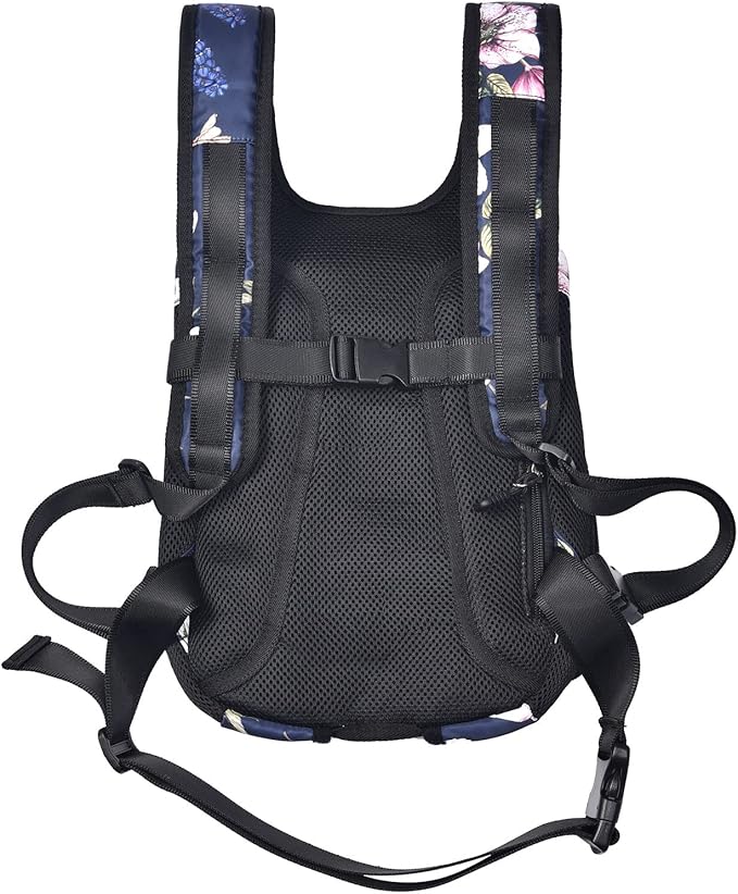 Petmolico Pet Dog Carrier Backpack,Adjustable Dog Legs-Out Front Backpack,Hands-Free Cat Pup Front Carrier Travel Bag,Easy-fit for Traveling Hiking for Dogs,(XL,Blue Daffodil)