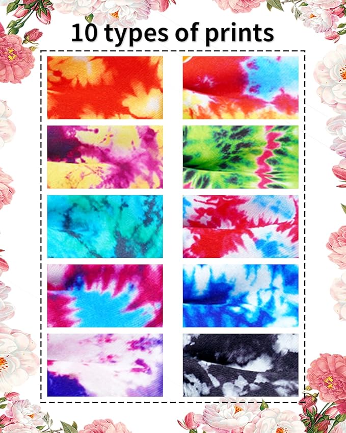 PET SHOW 10 Pack Tie Dye Small Dog Bow Ties Sliding Collar Attachments Puppy Cats Floral Bowties for Medium Dogs Gradient Colors Bowknots Party Holiday Pet Grooming Accessories(Small)