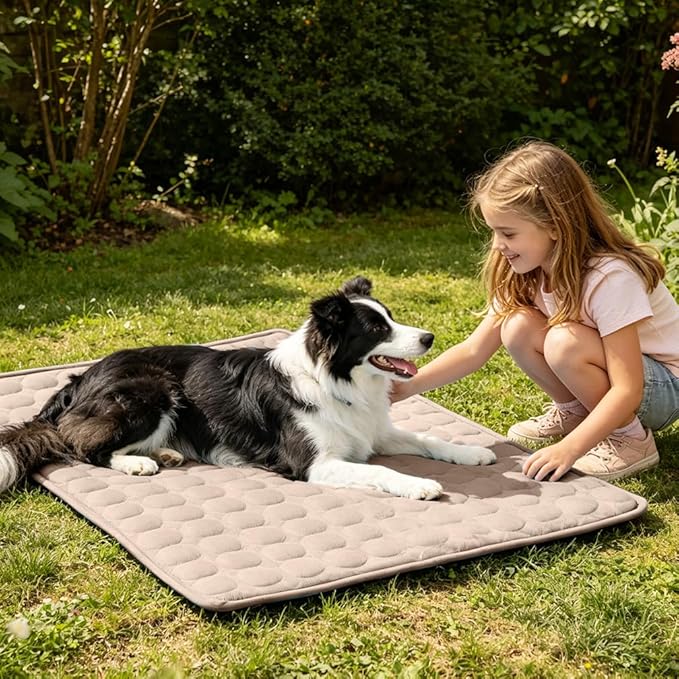 Dog Cooling Mat 2026 Upgraded Arc-Chill Cooling Dog Bed Mat, Washable Pet Cooling Pad (Q-Max>0.4) Cooling Mat for Dogs & Cats Indoor & Outdoor Car Seats (Coffee, 28x22 in)