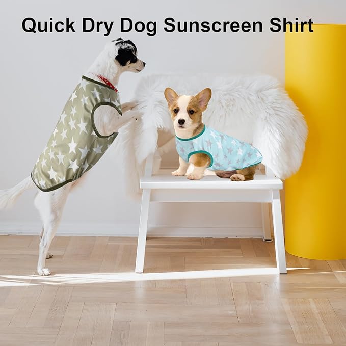 Lightweight Breathable Dog Cooling Shirts, Quick Dry Dog Sunscreen T-Shirt, Professional Pet Summer Vest for Small Medium Large Dogs