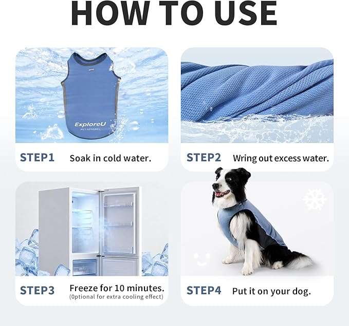 Dog Shirt, Cooling Vest Lightweight Breathable, Dog T-Shirts All-Season UV Protection Pet Clothes Quick Dry Soft Stretchy Pet Shirt Vest for Small Medium Large Dogs (Water Drop 1PC, X-Large)