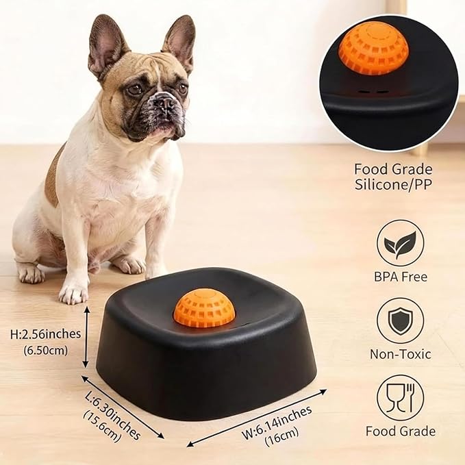 Dog Licking Bowl with Rolling Ball, Slow Feeder Dog Bowls, Spill-Resistant Dog Lick Bowl, Lick Sphere Puzzle Feeder for Liquid Treats, Interactive Slow Eating Toy for Anxiety Relief Boredom