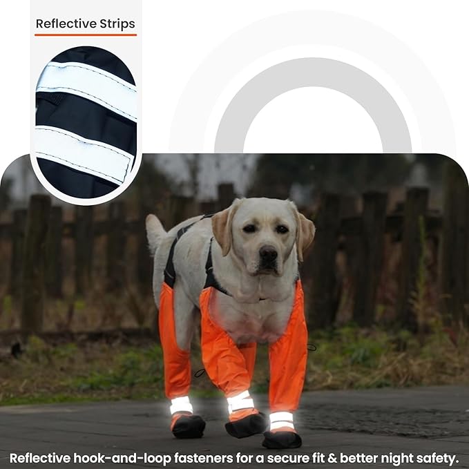 Waterproof Dog Boots for Small Medium Dogs Dog Paw Protectors Dog Suspender Boots Anti-Slip Pet Shoes for Outdoor Walking Stay-On,Dirt-Proof Comfortable Booties