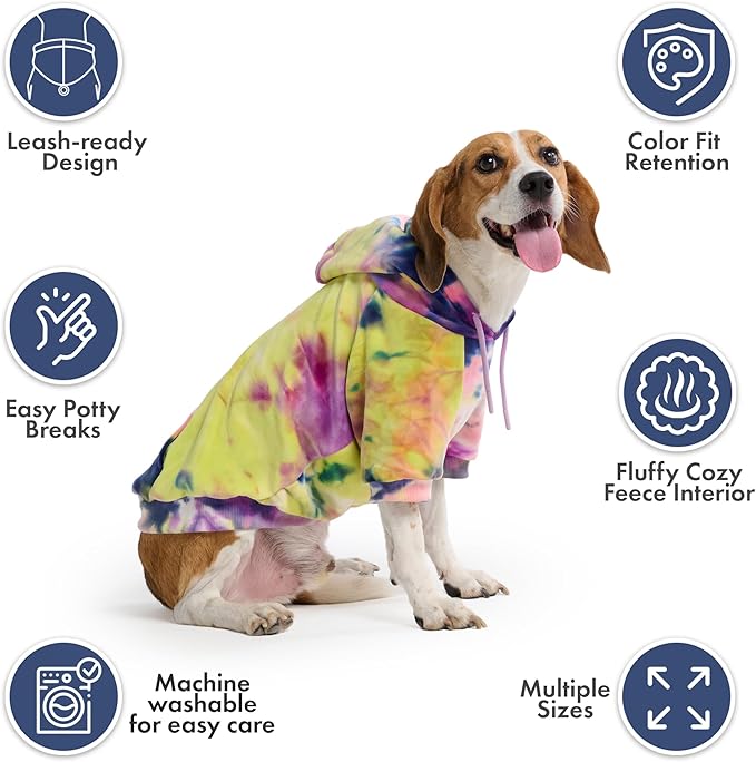 Spark Paws Dog Hoodie – Premium Dog Sweater for Small, Medium, and Large Dogs | Warm Outfits for French Bulldogs, Pitbull, Puppy, Winter Jacket Alternative - Berry Lemonade - 2XL