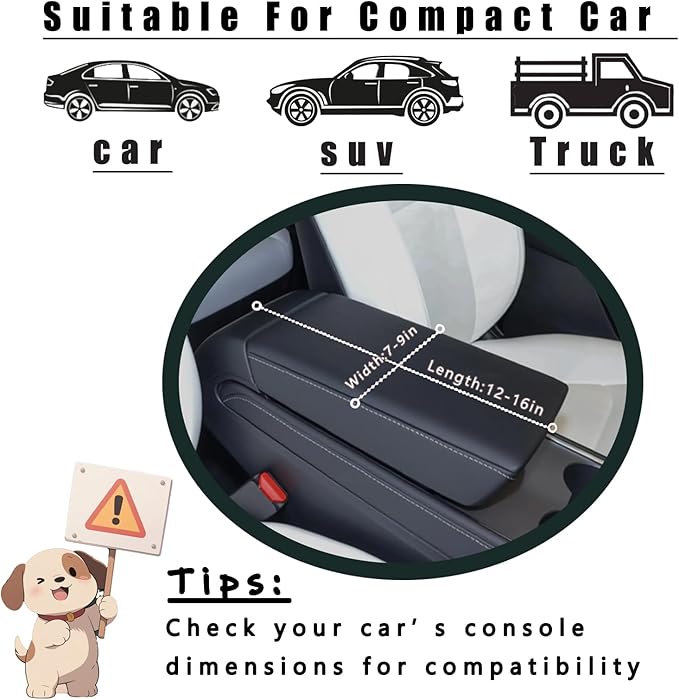 Console Dog Car Seat - Portable Dogs Armrest Booster Seat for Small Dog, Anti-Collapse Pet Car Seat with Soft Cushion Safety Belt, Support Pet Up to 11lbs (Blue Daisy)