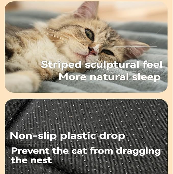 Self Warming Pet Bed, Self Warming Pet Mat, Cordless Machine Washable Selfs Warmings Pet Beds for Cats Dogs, Pets Selfs Warmings Mats for Indoor (Brown, 18 * 24in)