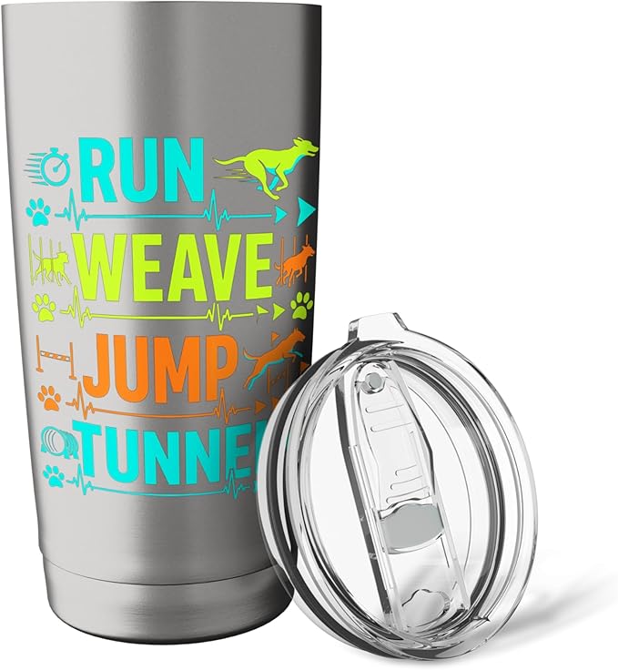 Run Weave Jump Tunnel Dog Agility Stainless Steel Insulated Tumbler