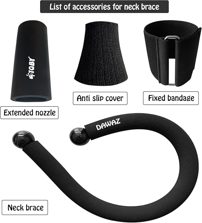 DAWAZ pet Grooming Dog Hair Dryer Water Blowing Machine Neck Hanging Bracket Universal Adjustment Free Your Hands (D1), BLACK