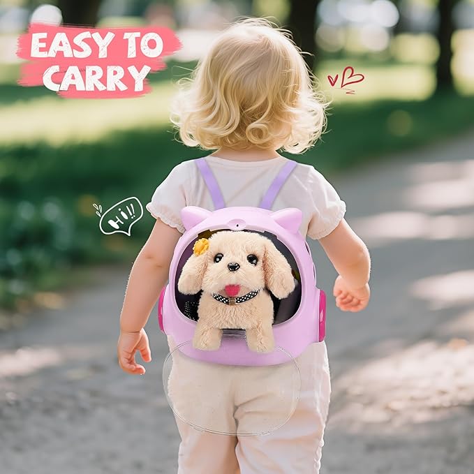 Vanvimen 16 Pcs Robot Dog Toys for Girls, Toys for 3 4 5 6 7 8 Year Old Girls Kids Boys, Realistic Robot Puppy Toy for 5-7 6-8, Ideas Birthday Gifts for Girl 3 4 5 6 Year Old