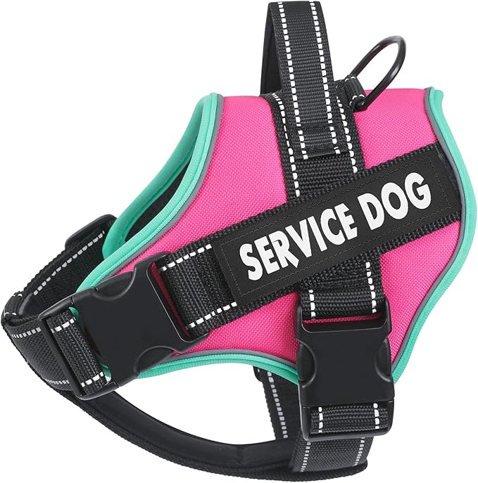 voopet Service Dog Harness,Emotional Support Pet Vest Harness,Reflective Breathable and Adjustable No-Pull ESA Dog Harness for Small Medium Large Dogs (with 4 PCS Removeable Tags) XX-Large (Pack of 1)