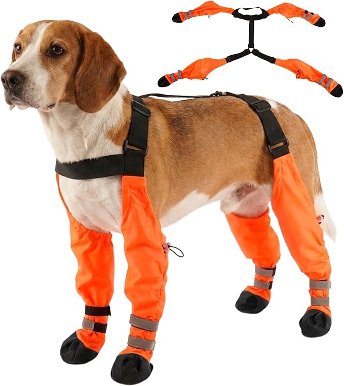 Waterproof Dog Boots for Small Medium Dogs Dog Paw Protectors Dog Suspender Boots Anti-Slip Pet Shoes for Outdoor Walking Stay-On,Dirt-Proof Comfortable Booties