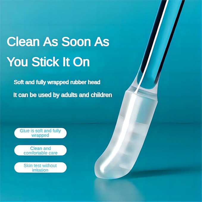 48 Pack Enhanced Adhesive Ear Digging Stick for Children's Safety Ear Cleaner for Adult Spiral Ear Wax Removal Ear Scoop Earwax Remover Tool with Dust Cover Packaging (L)