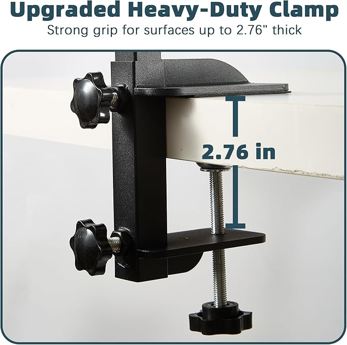 SpaceTime Dog Grooming Table Arm with Clamps,Adjustable 20"-42" Height & 27"-39" Width,Dog Grooming Arm with Hammock and 2 No-Sit Holders,Pet Groomers Helper Loop Restraint Station for All Dogs