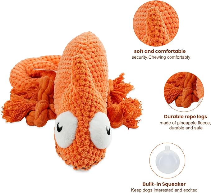 Bzonsmart Squeaky Dog Toys: Plush Soft Toys Dog Chew Toys for Puppy, Small, Medium, Large Dogs