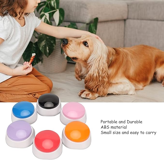 Voice Recording Multifunctional Orange Blue Red Black Dog Talking Buttons for Party Games for Dogs