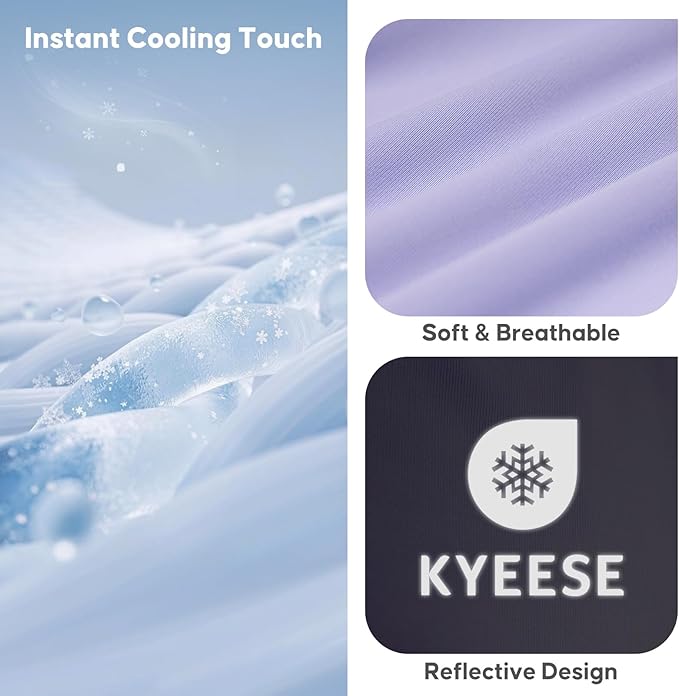 KYEESE 2Pack Dog Cooling Shirt, Breathable Dog Shirt for Small Medium Dogs Girl Boy, Sun Protection Reflective Pet Vest, Lightweight Soft Tank Top Sleeveless Summer Dogs Clothes, Purple, XL