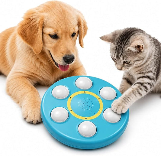 6-in-One Voice Recording Button, Dogs cat Talk& Speaking Buttons for Communication Pet Animal Training Buzzers, Classroom Fluent Answer 30 Second Record & Playback, Funny Gift for Study Office Home