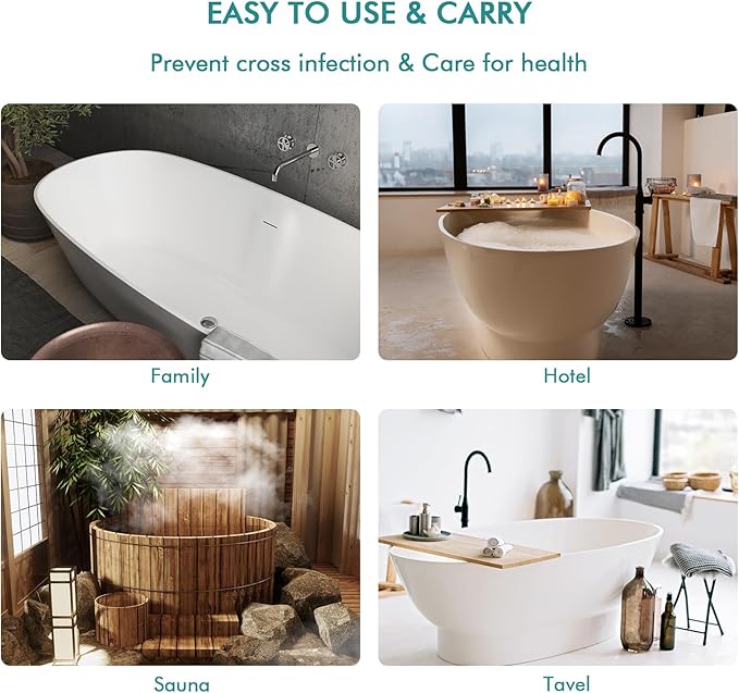 AGPTEK 20 Pack Disposable Bathtub Cover Liner, Large Bathtub Liner Plastic Bag for Salon, Household and Hotel Bath Tubs (102 x47 Inch)
