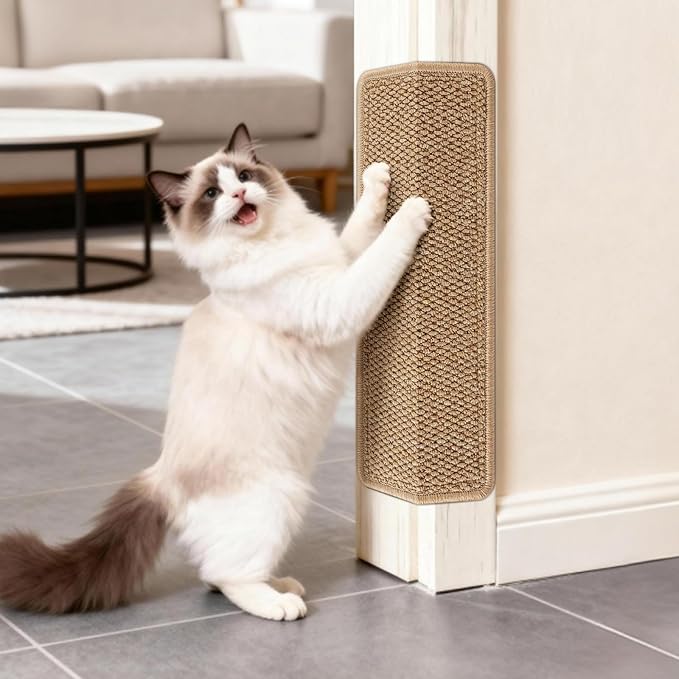 ENONCI Door Protector from Cat Scratching 19.6" x 7.8" Cat Wall Corner Scratcher, Anti Scratch Door Frame Furniture Protector for Indoor Cats