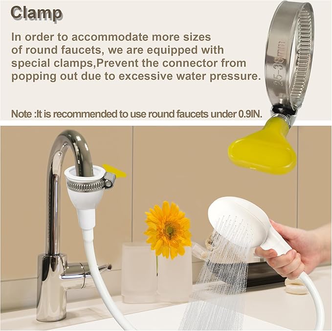 Sink Spray Rubber Hose Portable Shampoo Sprayer (1M hose)