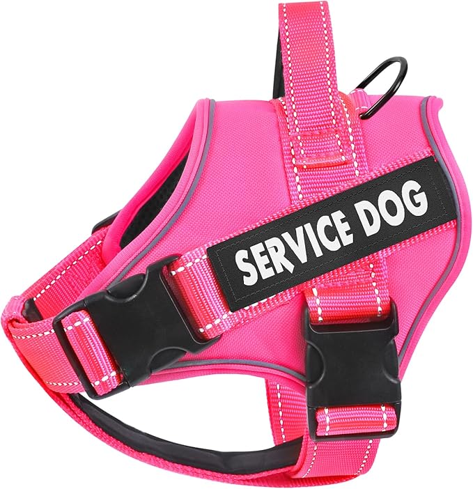 voopet Service Dog Harness, Emotional Support Pet Vest Harness, Reflective Breathable & Adjustable No Pull ESA Harness for Small Medium Large Dogs (with 4 PCS Removeable Tags),XX Large (Pack of 1)