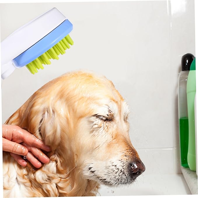 ibasenice Portable Dog Shower Sprayer with Hose Pet Bathing Massage Brush for Puppies Handheld Grooming Tool for Efficient Water and Shampoo Use Comfortable Pet Bathing Experience