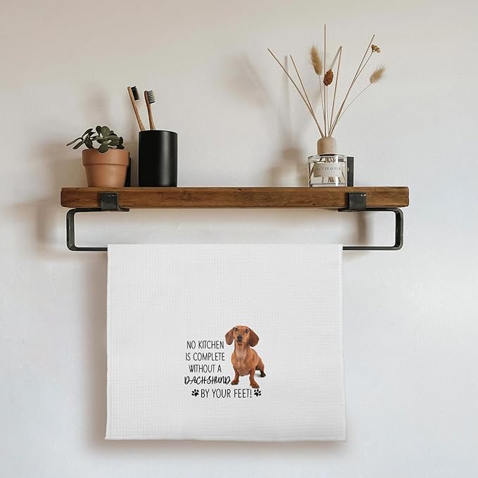 Dachshund Kitchen Towels - Dachshund Gifts for Women Dachshund Lovers, Wiener Dog Gifts, No Kitchen is Complete Without a Dachshund Dog Dish Towels Hand Towels, 16x24